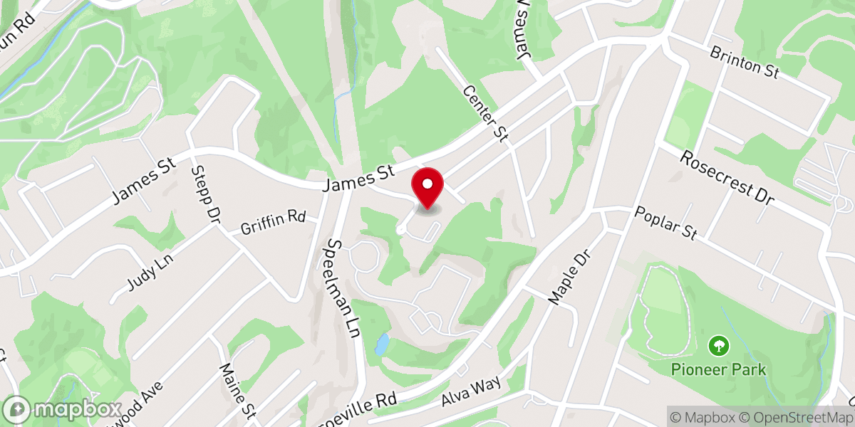 Map showing location of Center Cross Church