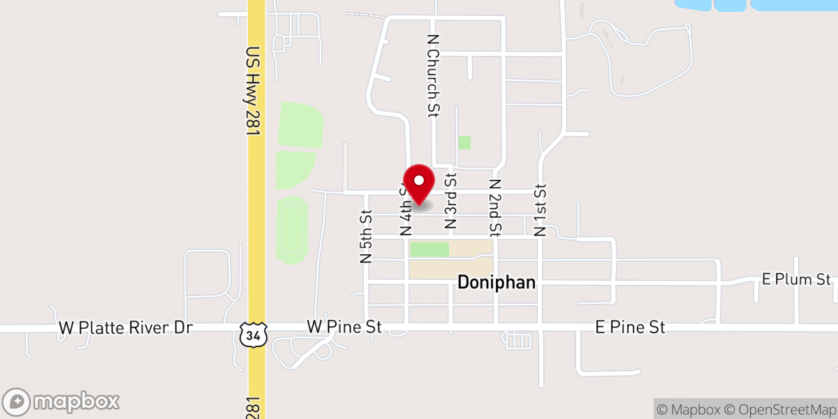 Map showing location of St Paul Lutheran Church