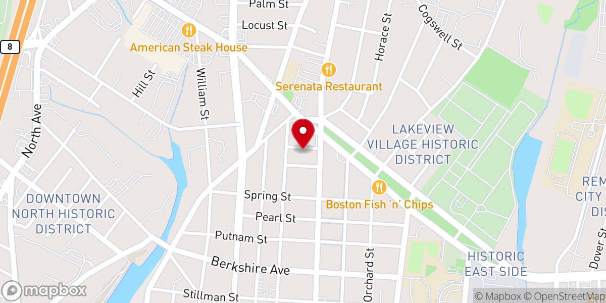 Map showing location of Assembly-God Church New Jrslm