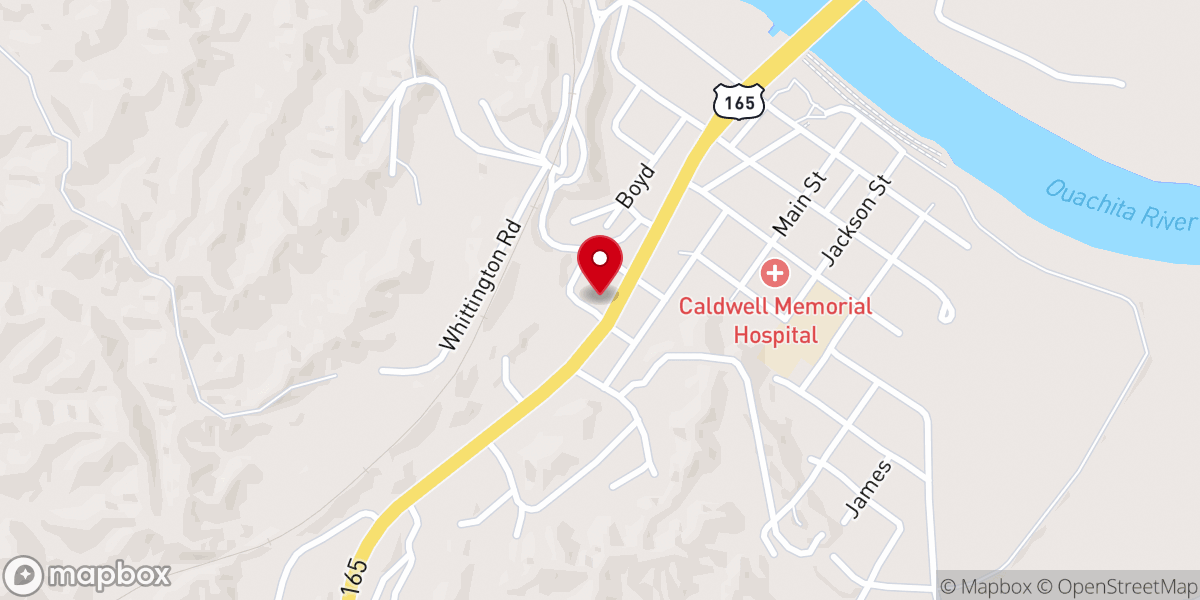 Map showing location of Columbia City Hall