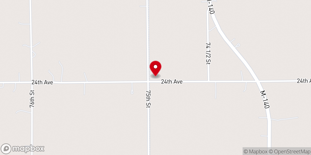 Map showing location of Packard Gospel Center