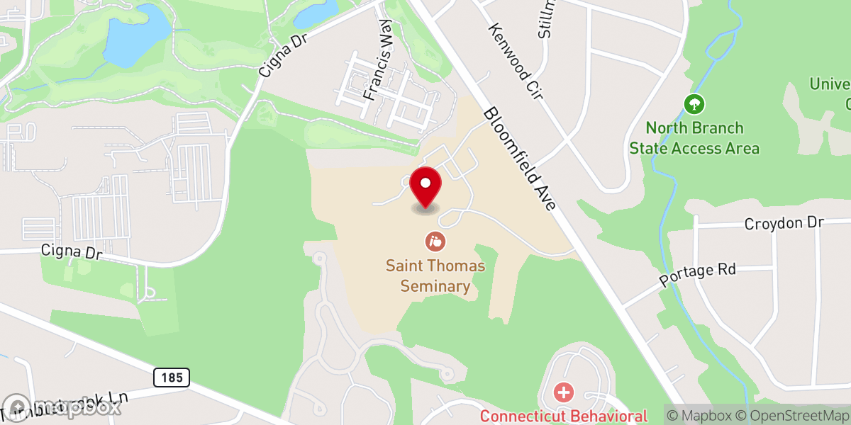 Map showing location of Saint Thomas Seminary