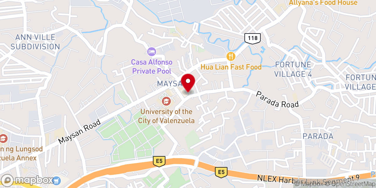 Map showing location of Our Lady of the Holy Rosary Parish Church - Maysan, Valenzuela City (Diocese of Malolos)