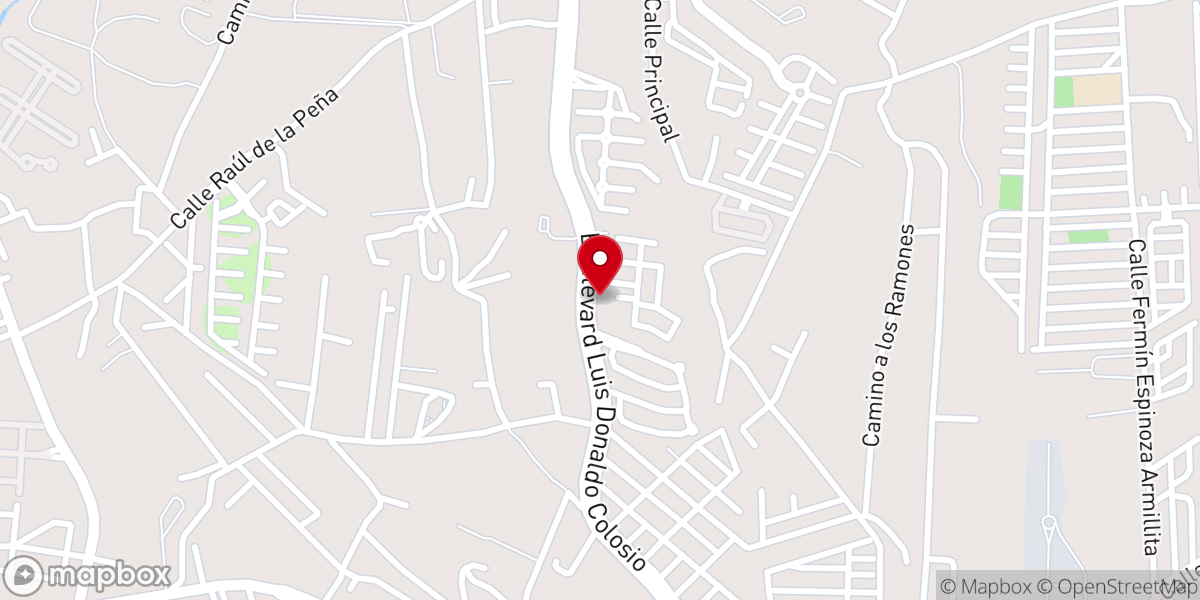 Map showing location of Iglesia Renacer