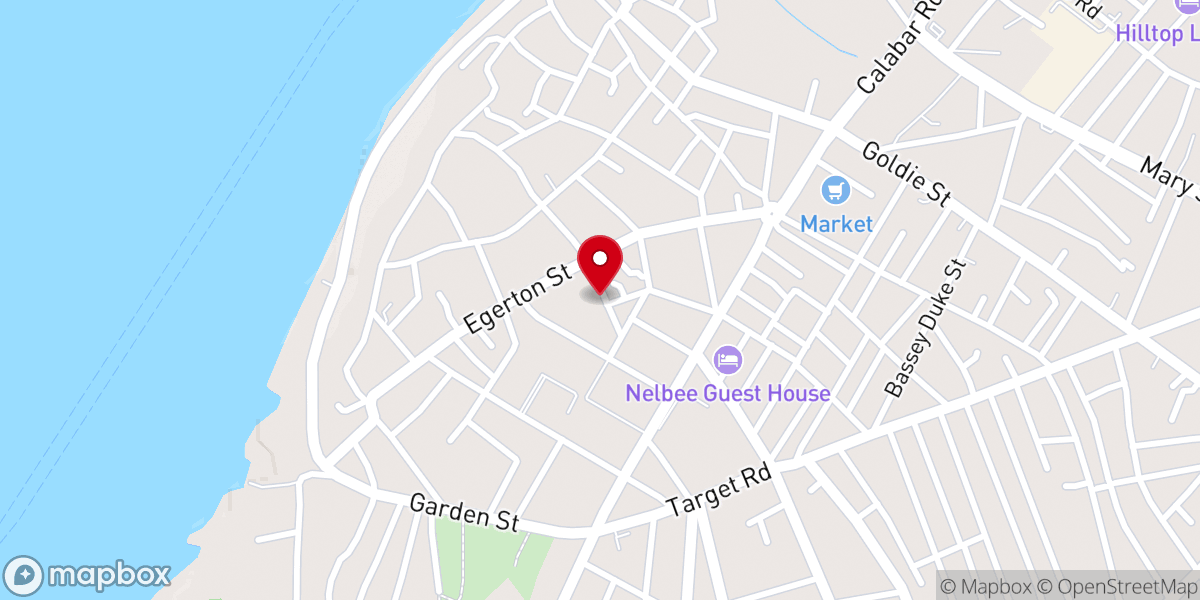 Map showing location of St. Philips Church, Efut