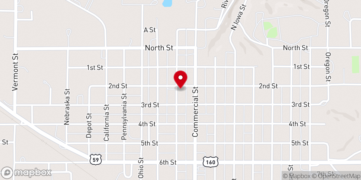 Map showing location of United Methodist Church