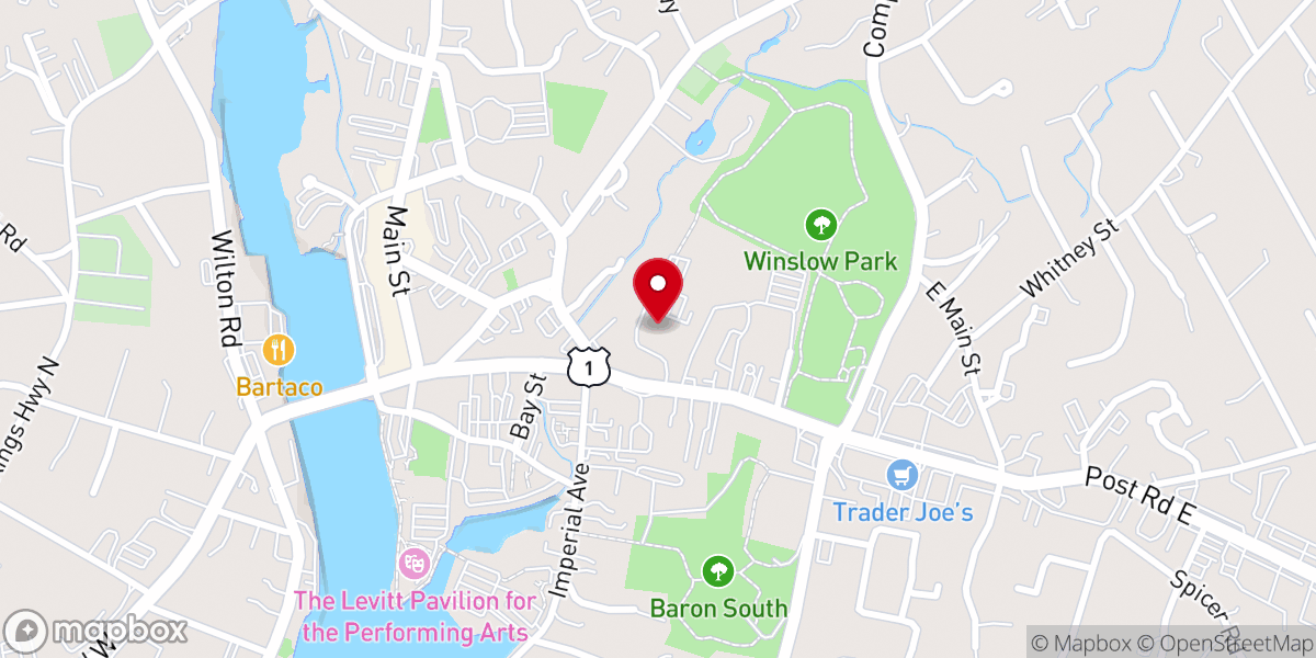 Map showing location of Saugatuck Congregational Church