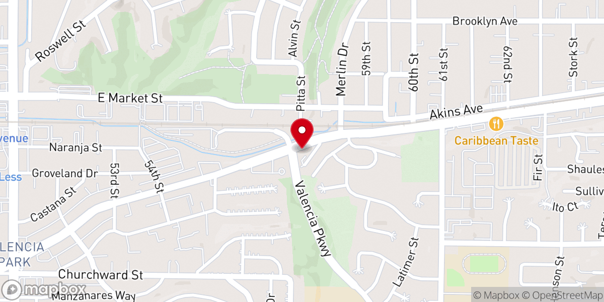 Map showing location of St. Stephen's Church of God in Christ