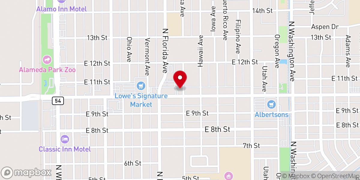 Map showing location of Worship Center Adminstration Office