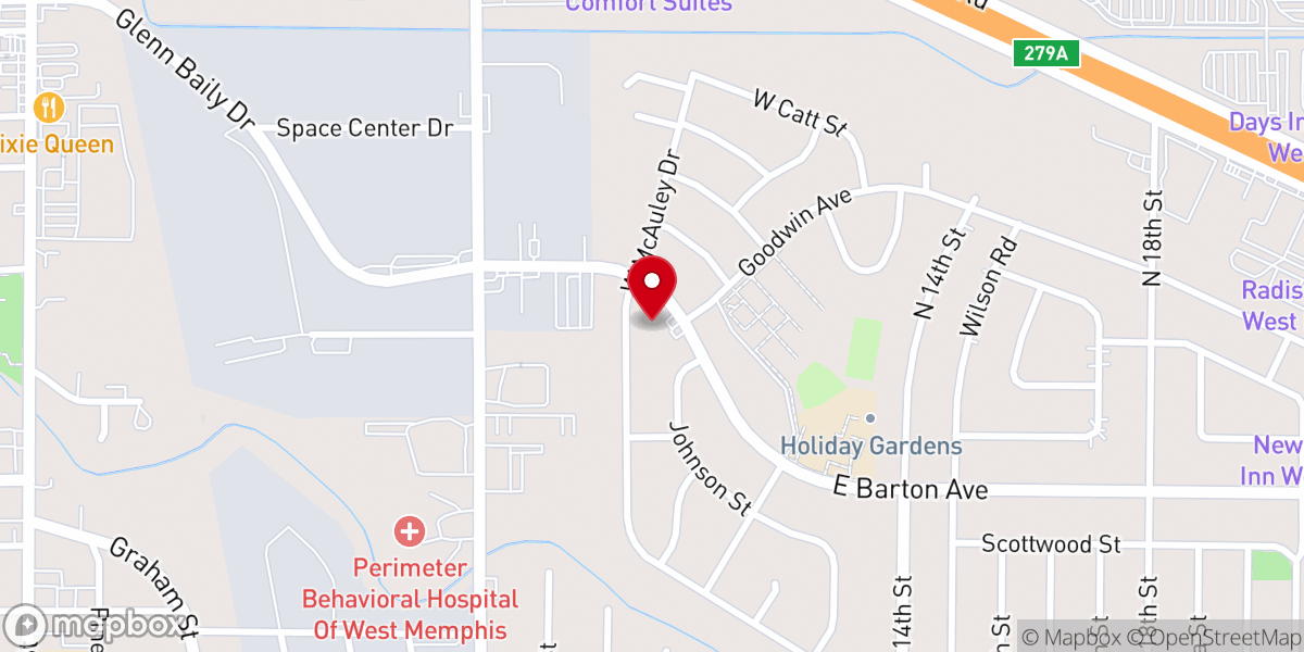 Map showing location of New Mt Zion Fellowship Hall