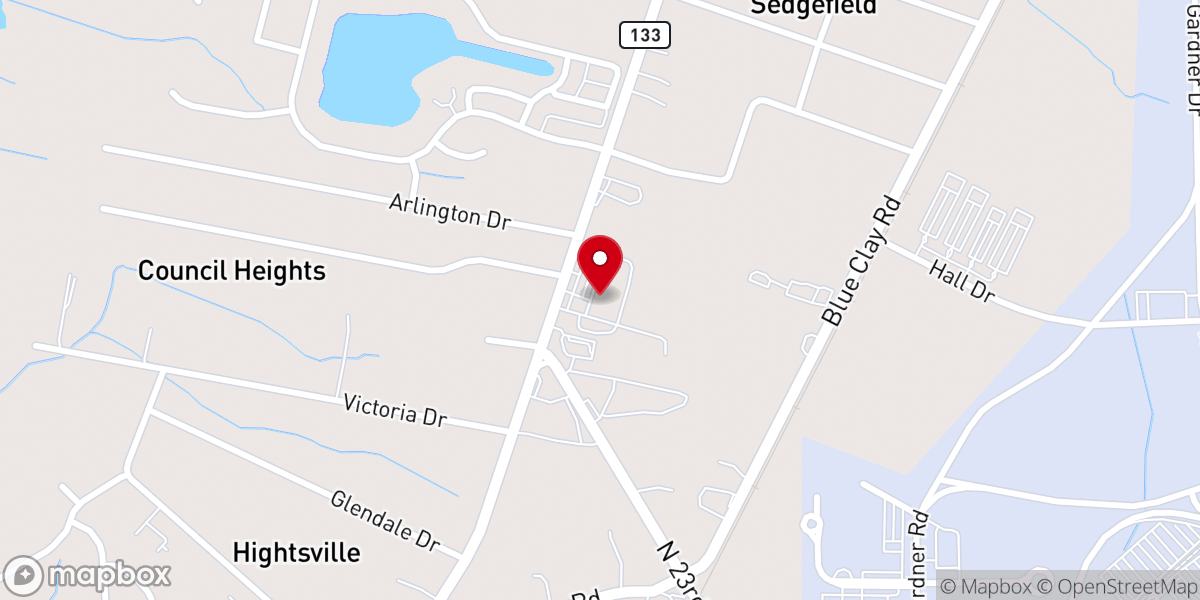 Map showing location of 828 Church