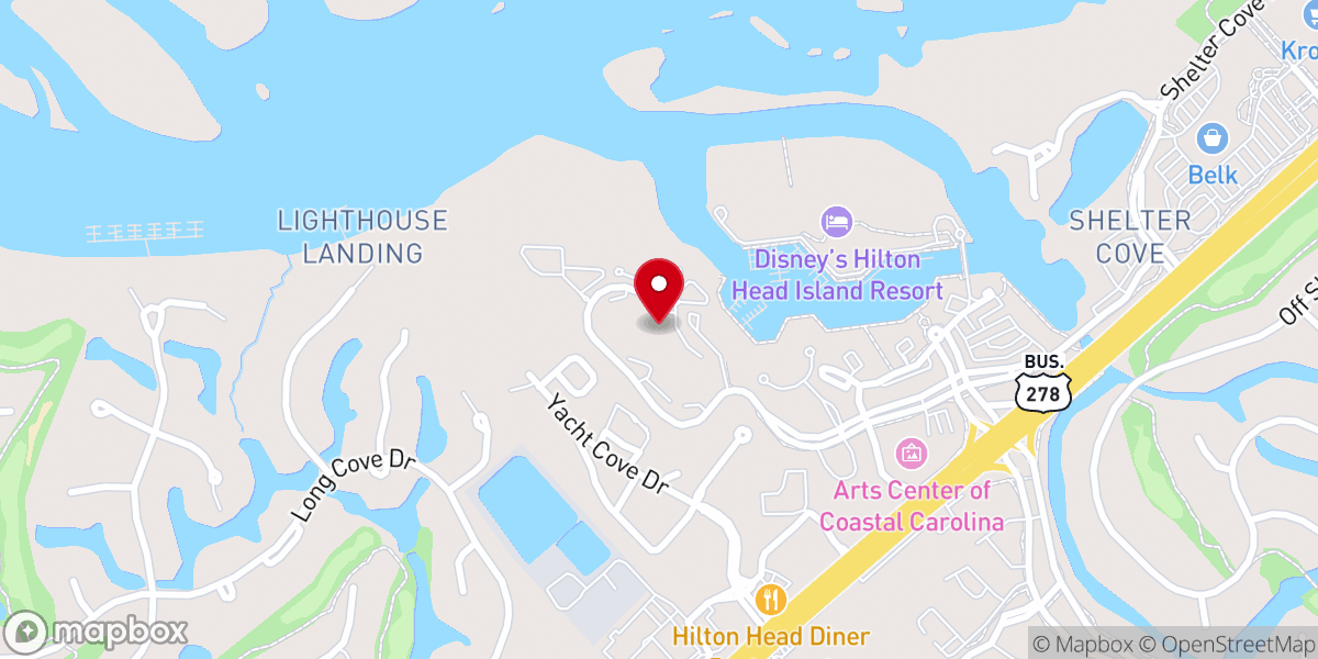 Map showing location of Outside Hilton Head