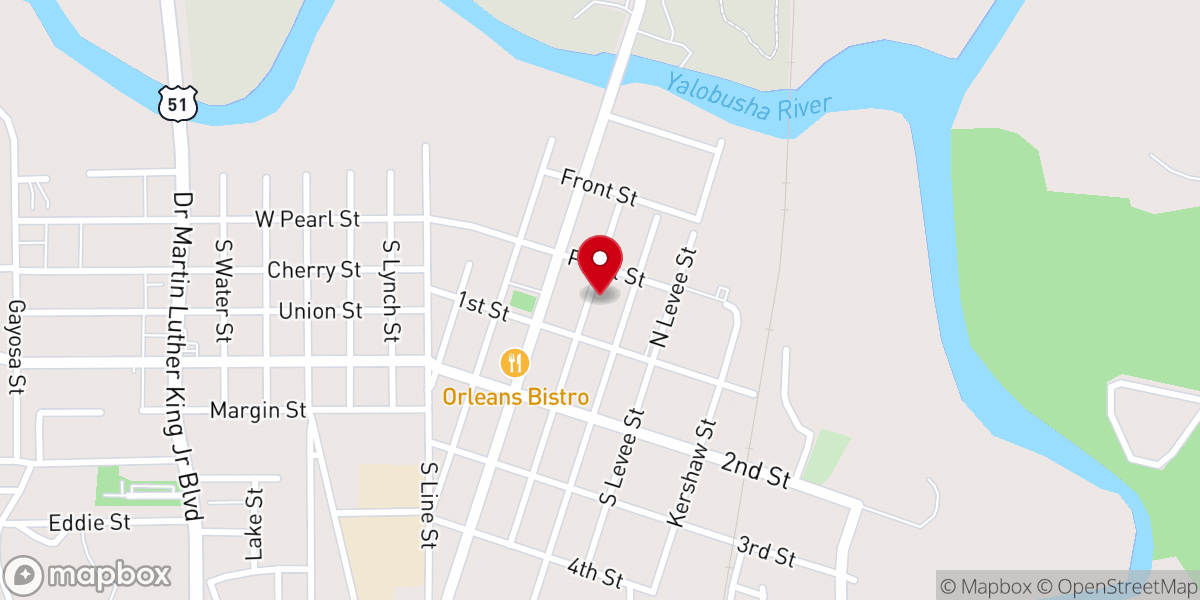 Map showing location of Grenada Soup Kitchen