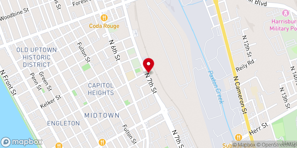 Map showing location of Gospel Fellowship Church