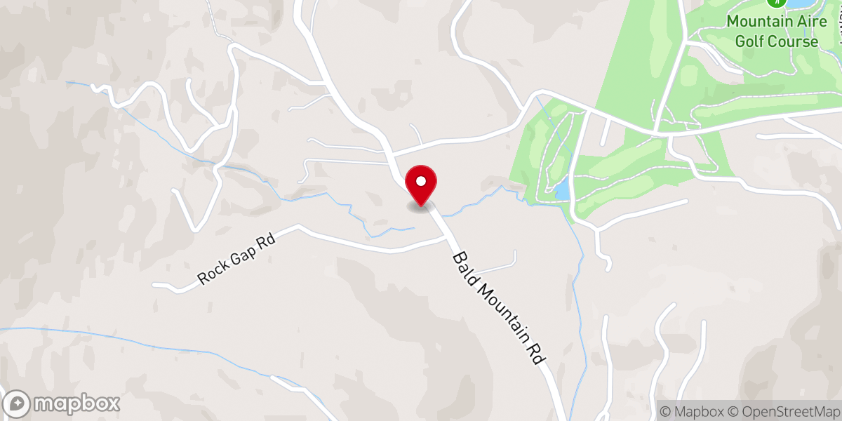 Map showing location of Bald Mountain Church
