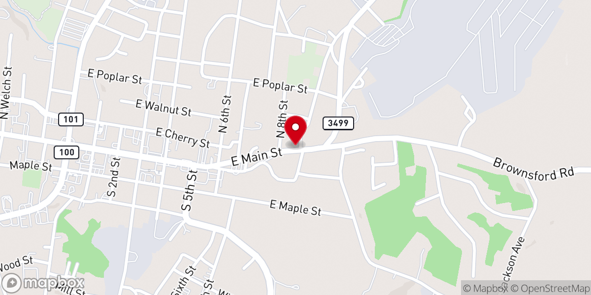 Map showing location of EAST END CHURCH