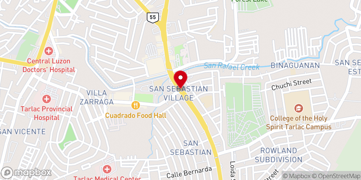 Map showing location of Iglesia Ni Cristo - Lokal ng Padapada Extension - Tarlac City, Tarlac