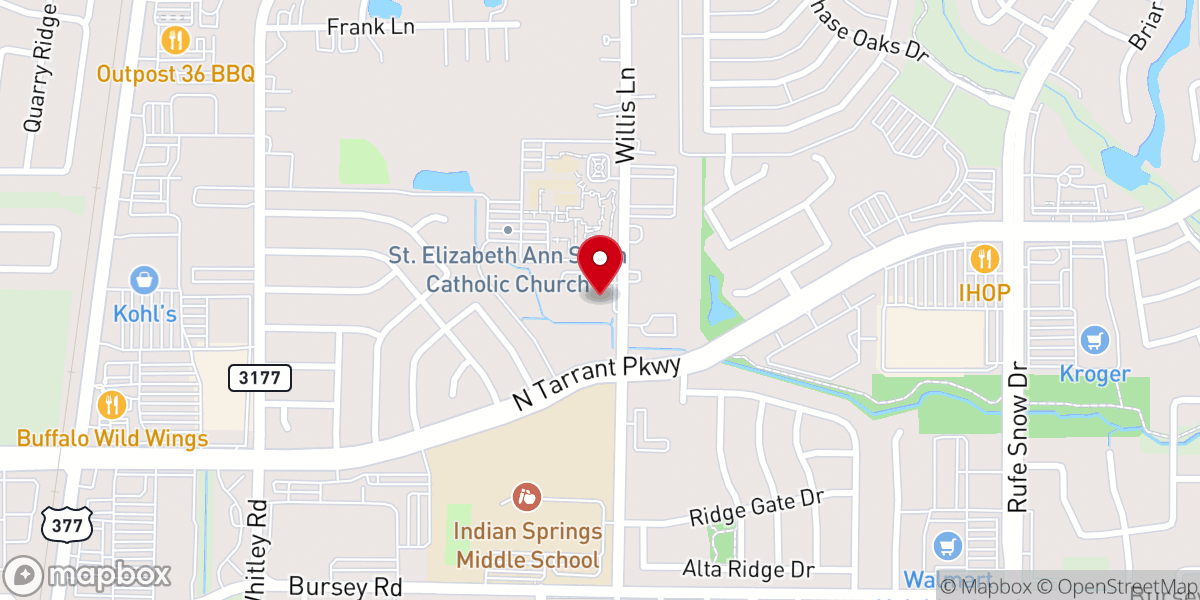 Map showing location of Pius XII Catechetical Center