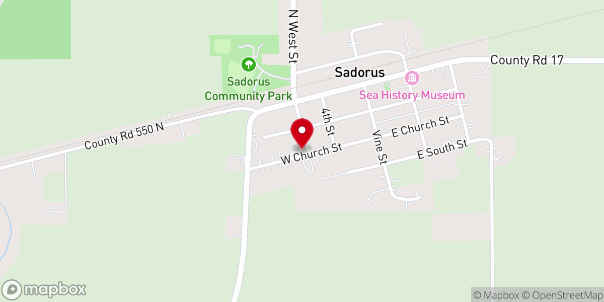 Map showing location of Sadorus UMC