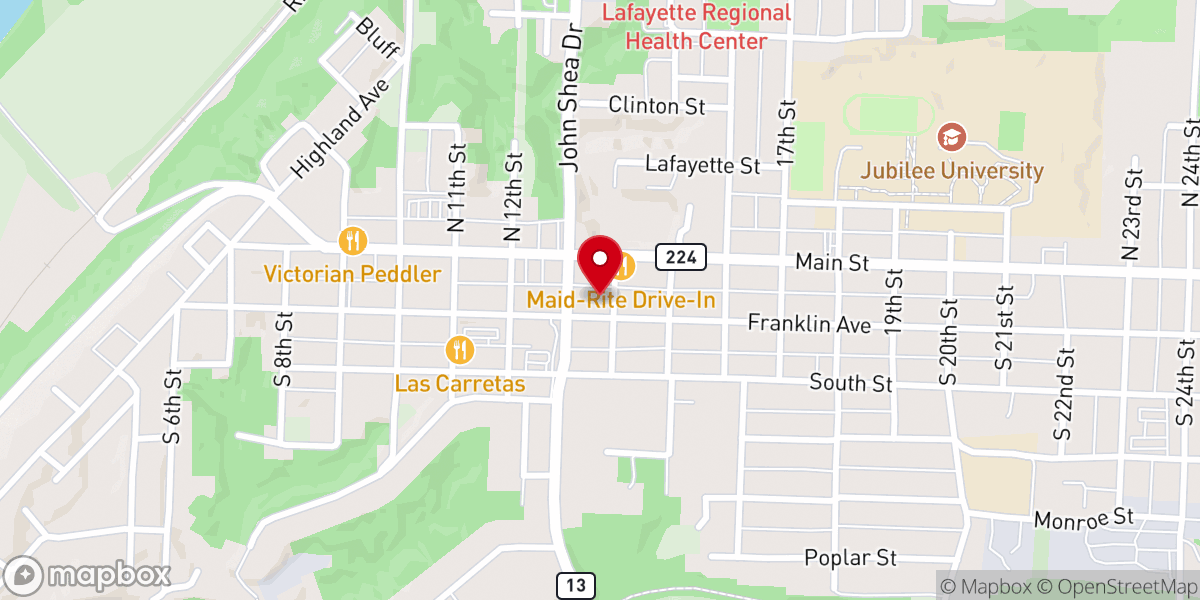 Map showing location of Trinity United Church-Christ