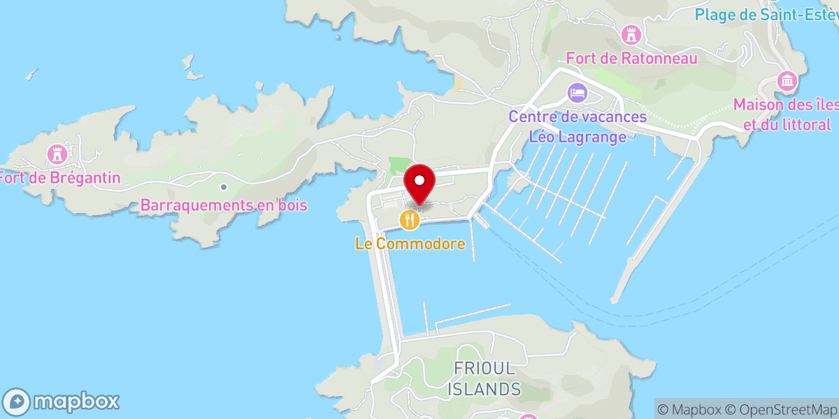 Map showing location of Chapelle pour la quarantaine du Port de Frioul