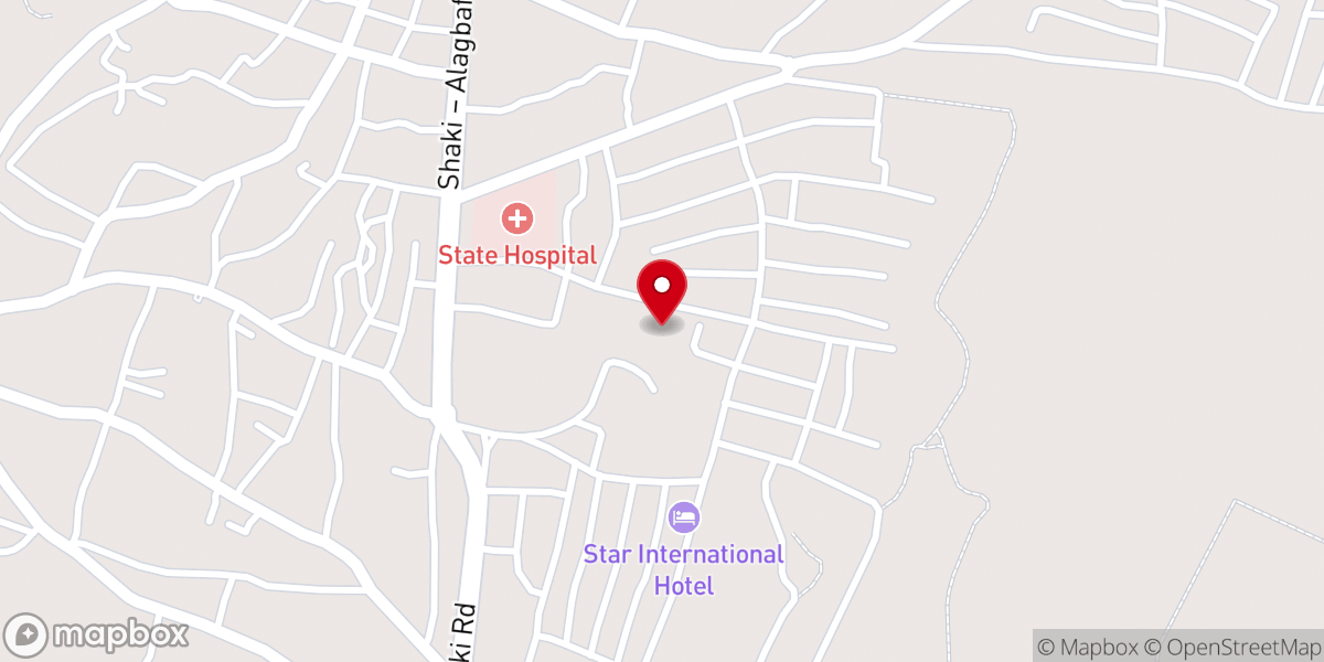 Map showing location of Deeper Life Bible Church Regional Headquarters, Saki