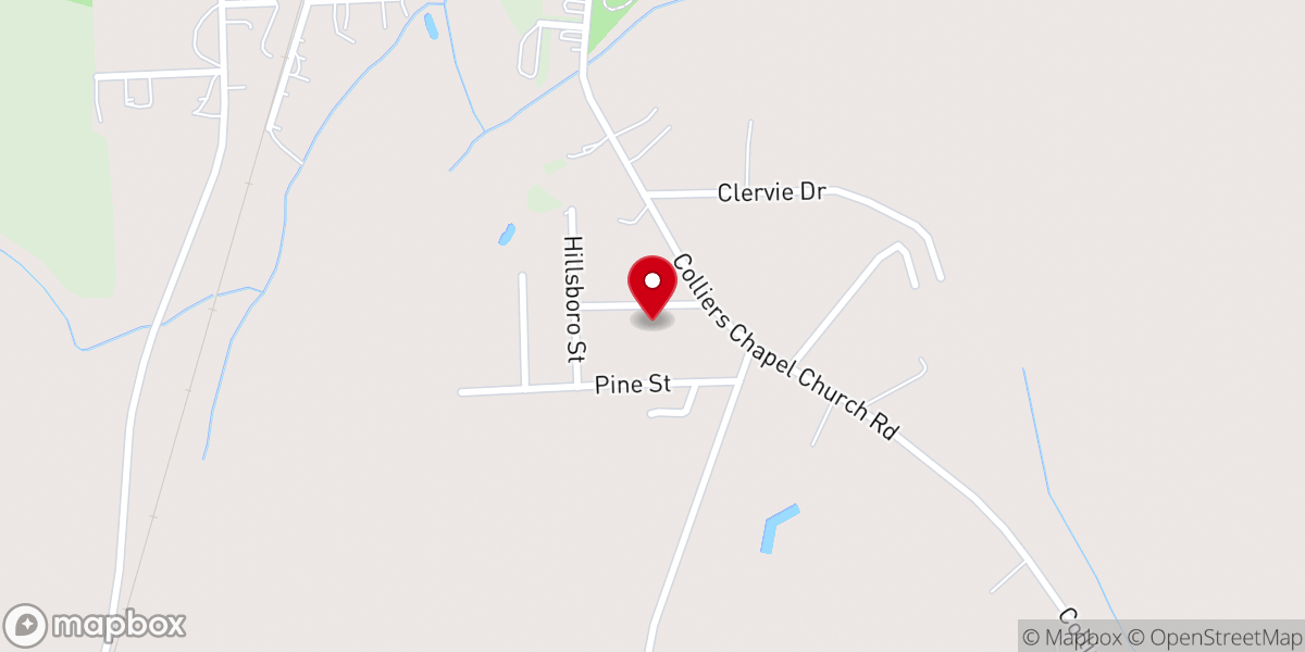 Map showing location of Zion Wall Free Will Baptist Church