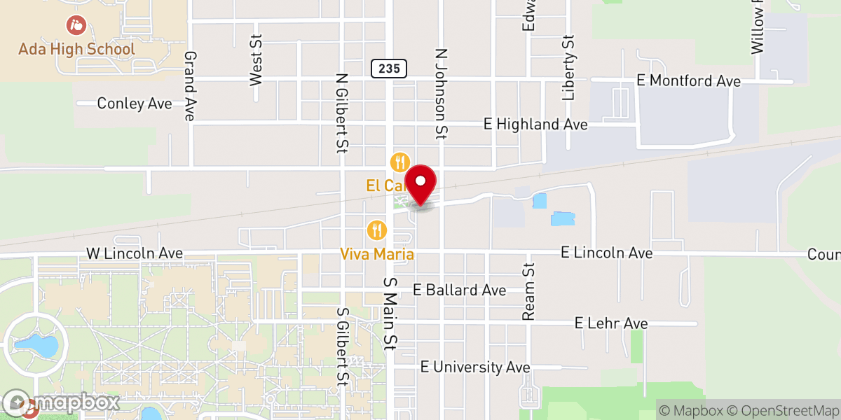 Map showing location of Ada Family Center