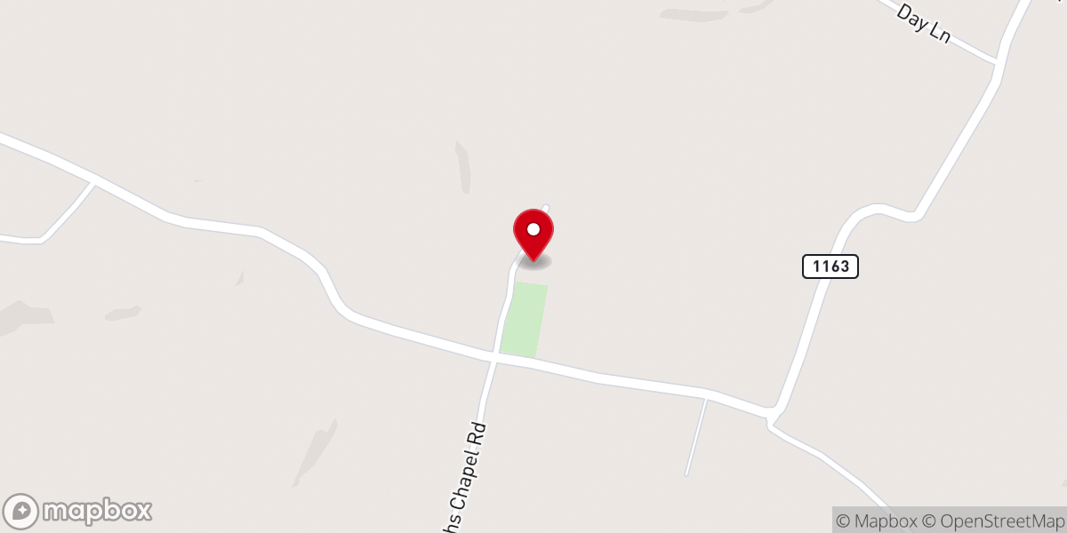 Map showing location of Leigh's Chapel General Baptist Church