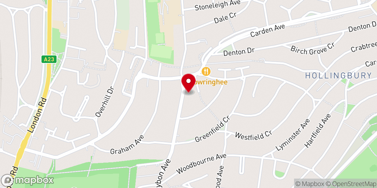 Map showing location of Brighton Elim Church