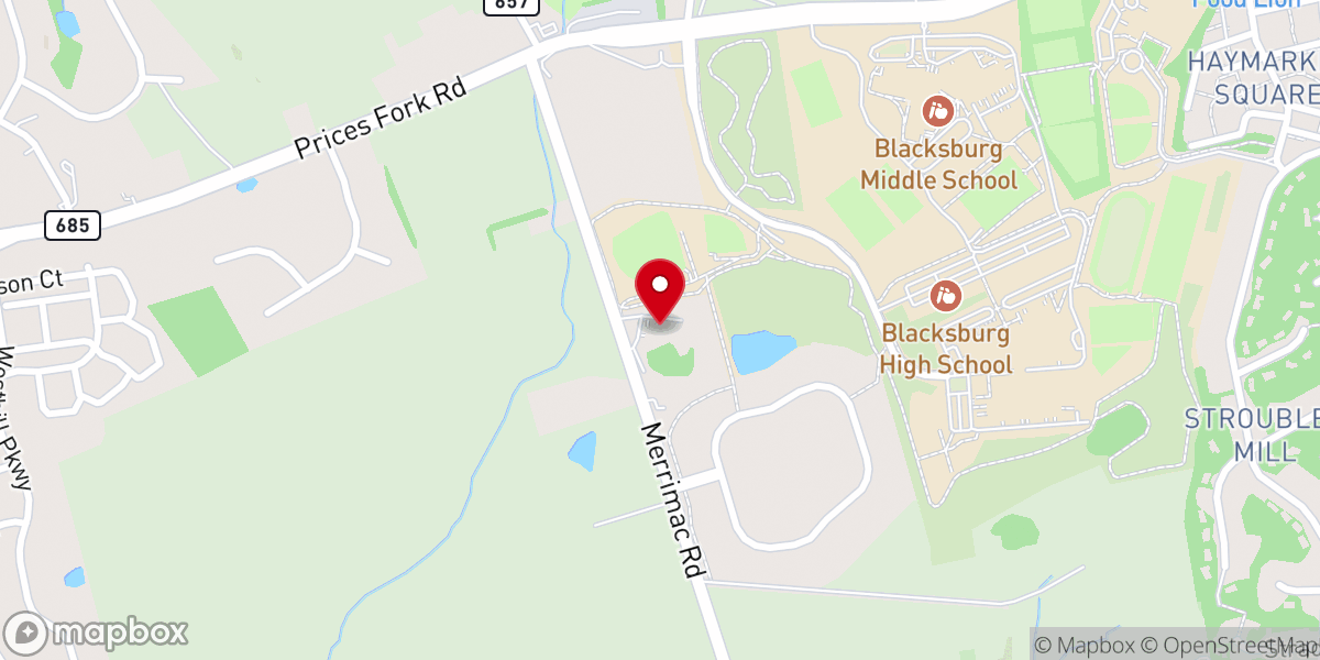 Map showing location of St. Michael Lutheran Church