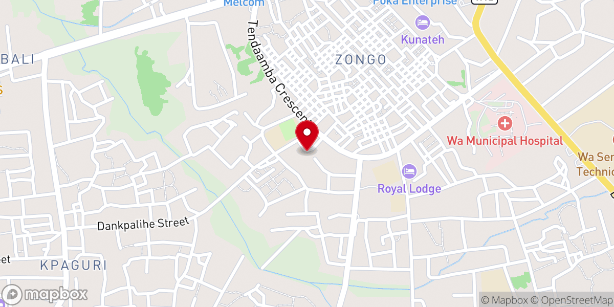 Map showing location of The Apostolic Church-Ghana, Wa Central