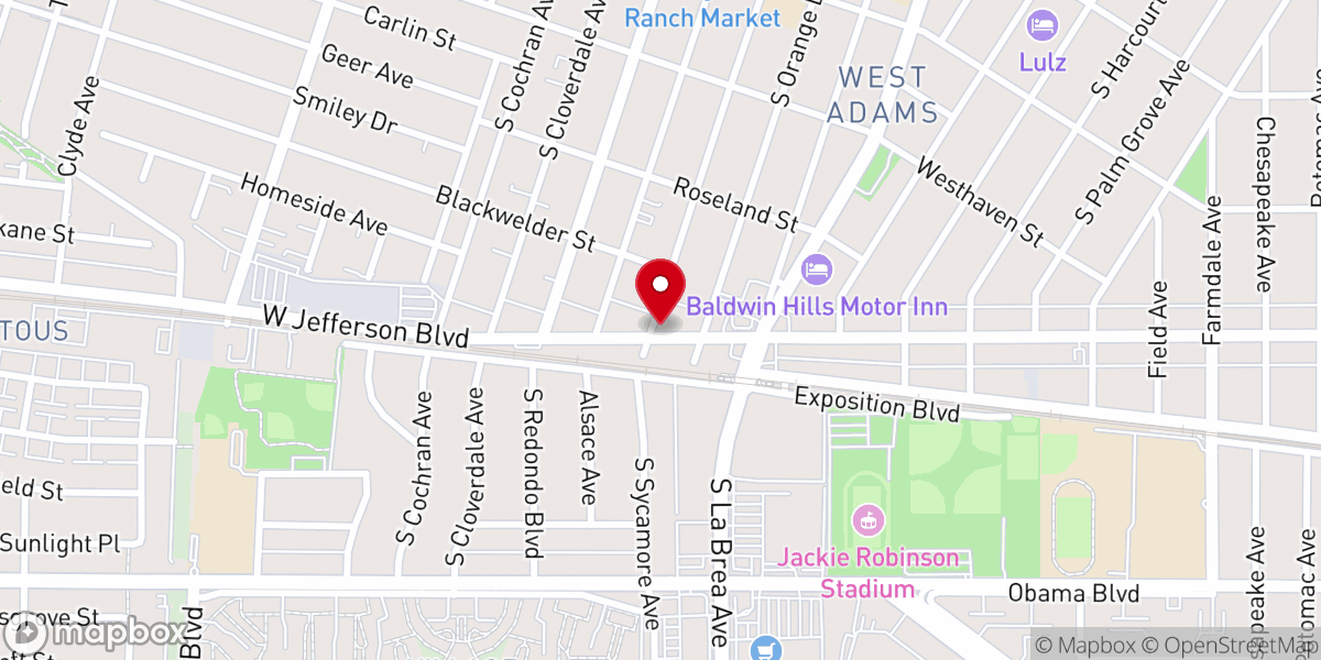 Map showing location of Unity Fellowship Center