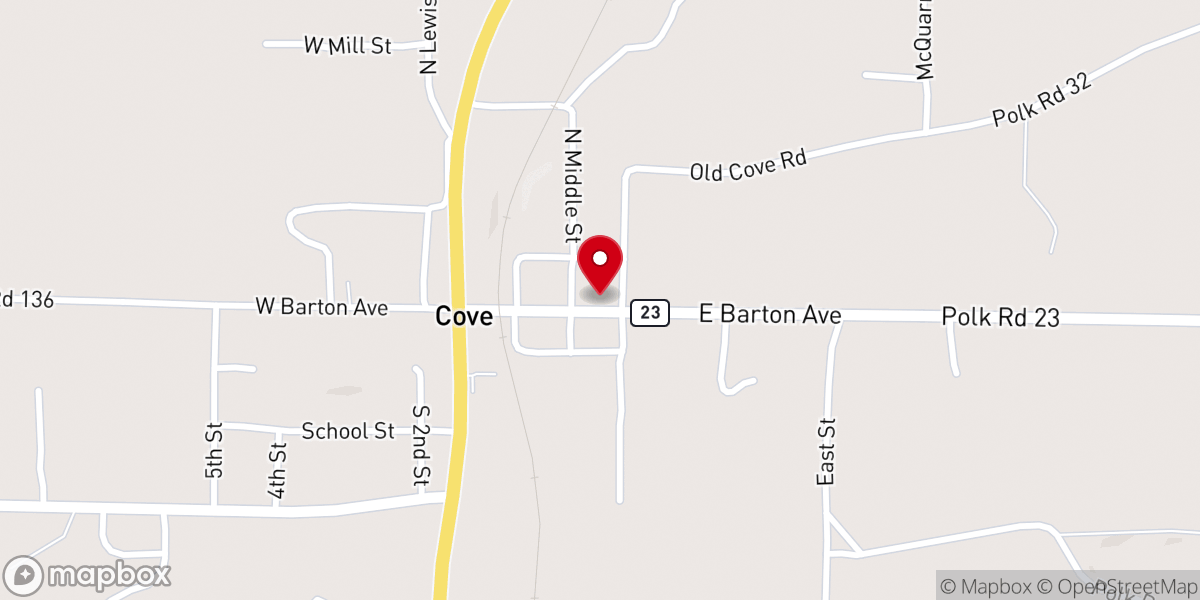 Map showing location of Emmanuel Missionary Church