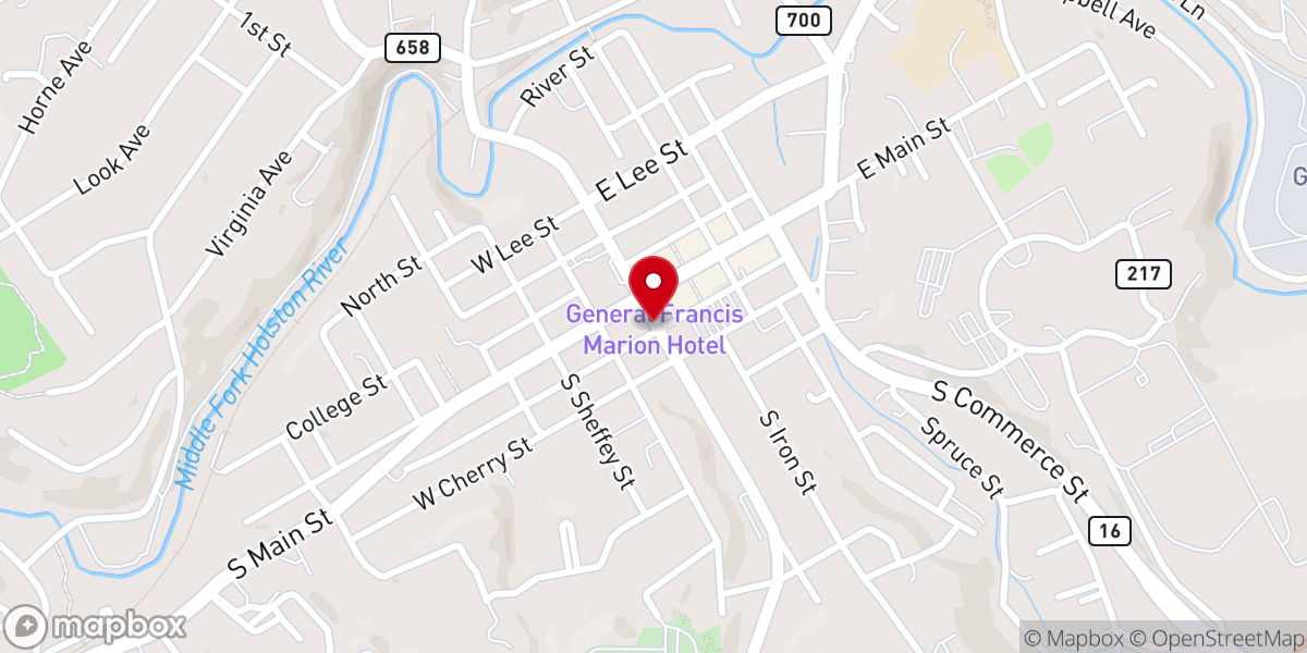 Map showing location of Masonic Temple