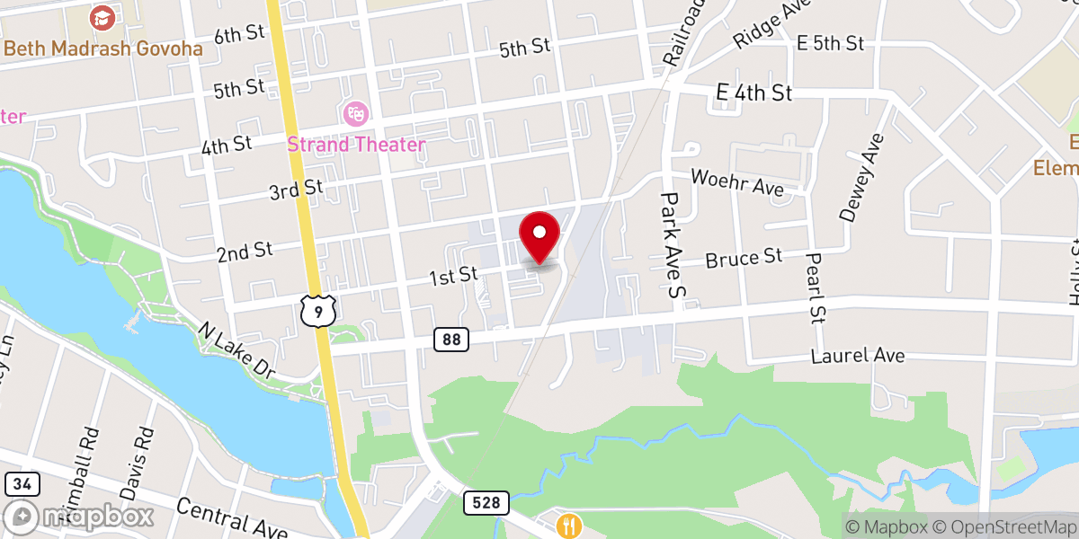 Map showing location of St John's AME Zion Church