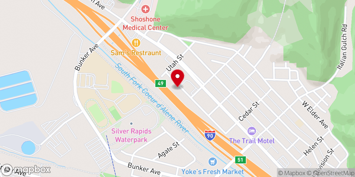 Map showing location of First Baptist Church