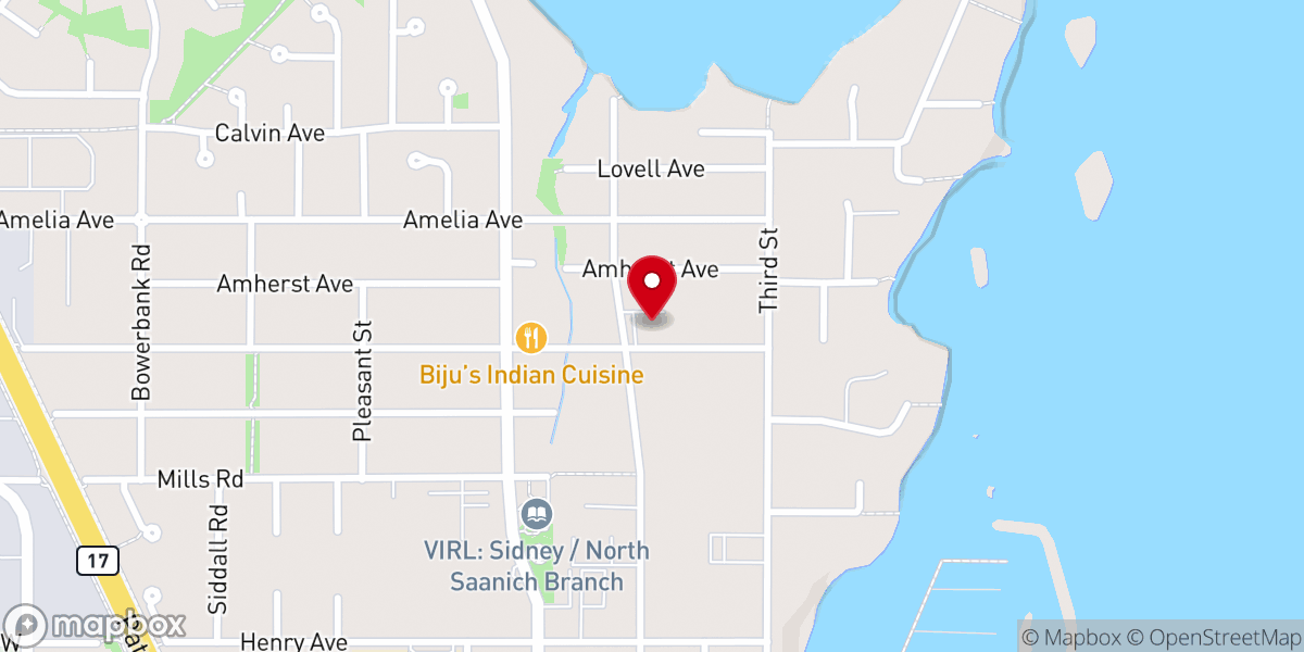 Map showing location of St. Paul's United Church