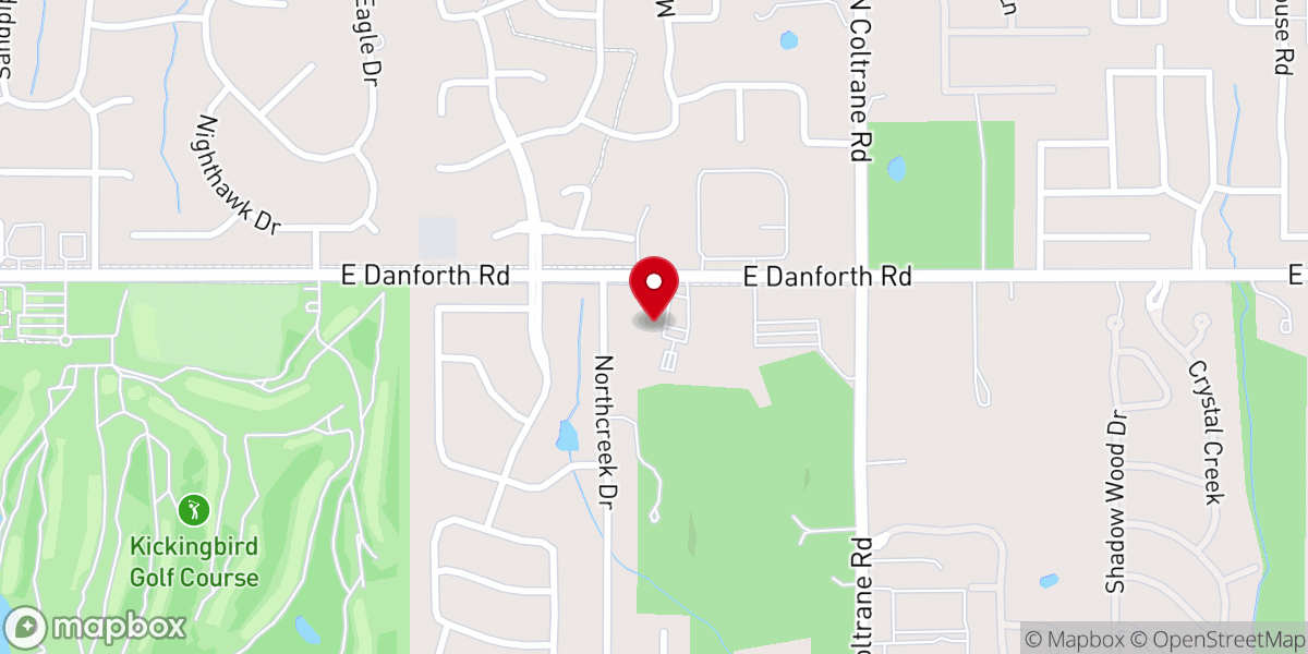 Map showing location of Peace Lutheran Church
