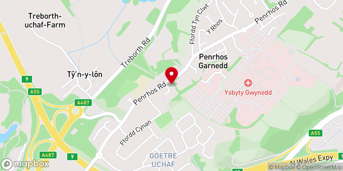 Map showing location of St Peters Church