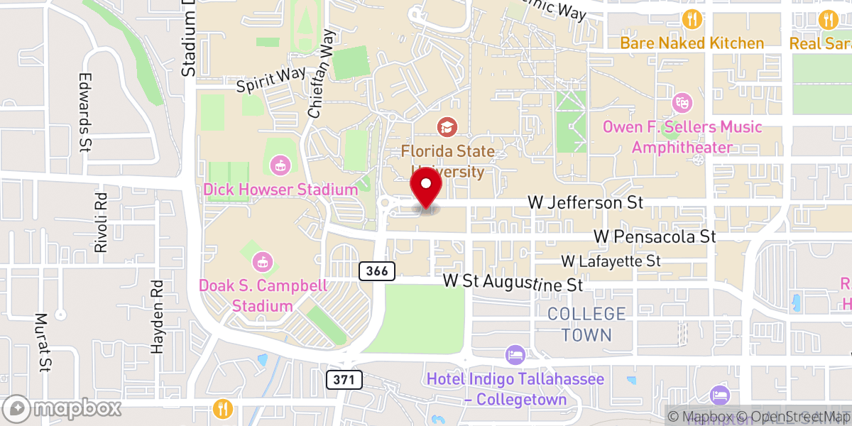 Map showing location of University Lutheran Church