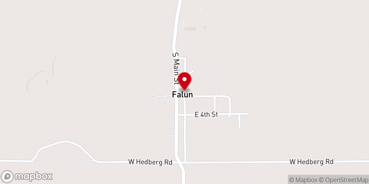 Map showing location of Falun
