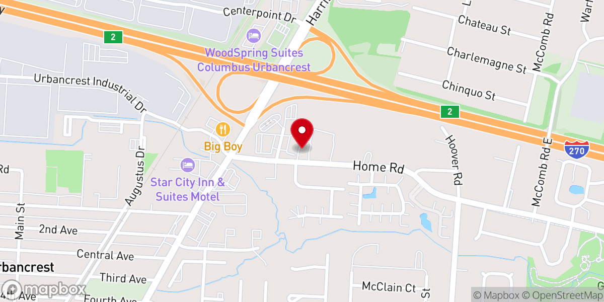 Map showing location of Bible Baptist Church