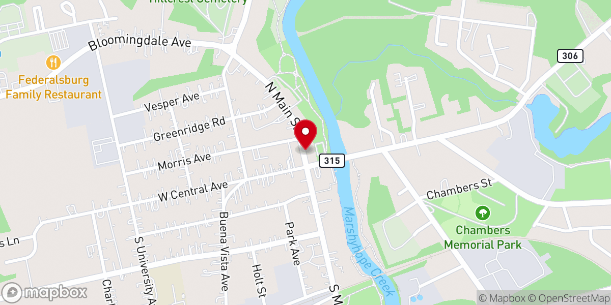 Map showing location of New Life Family Outreach Ministry