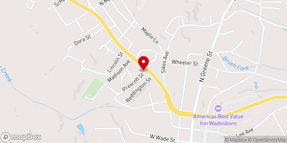 Map showing location of Samaritan Inn