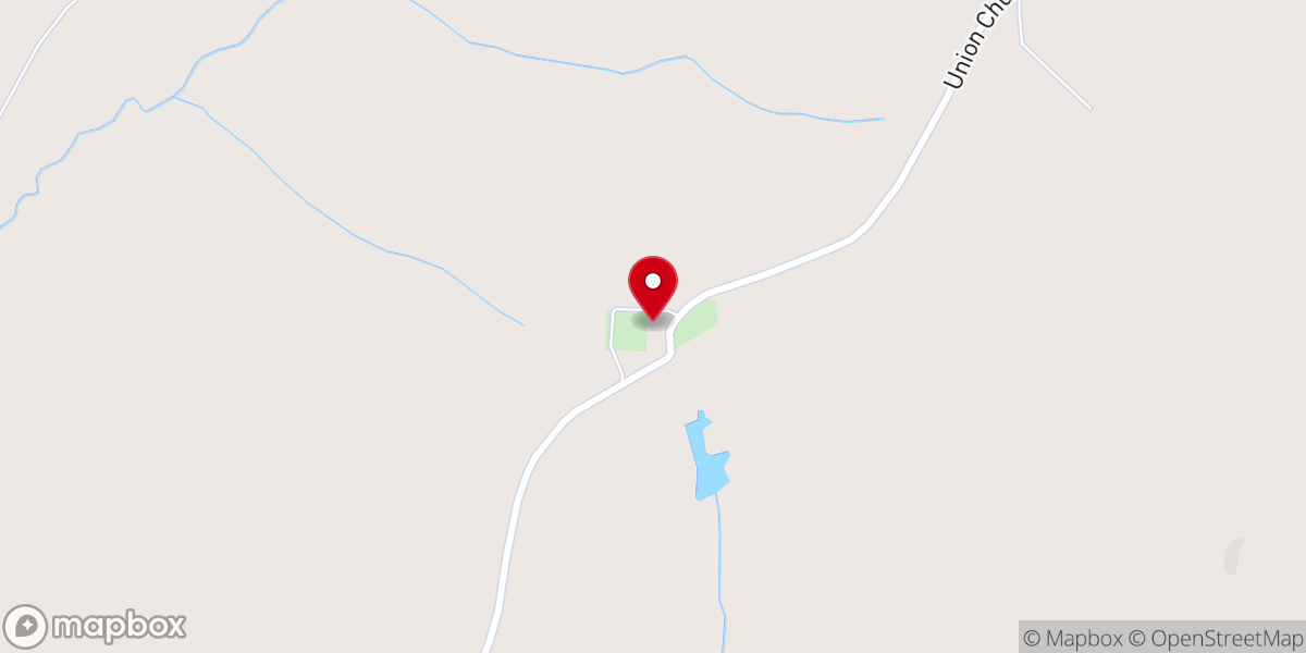 Map showing location of Union Church