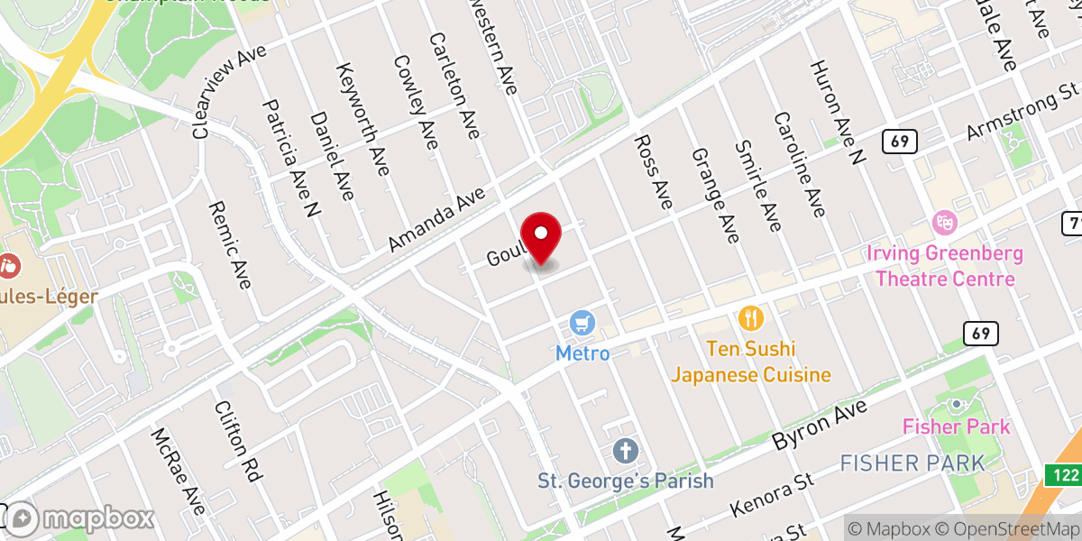 Map showing location of Church of the Annunciation of the Blessed Virgin Mary