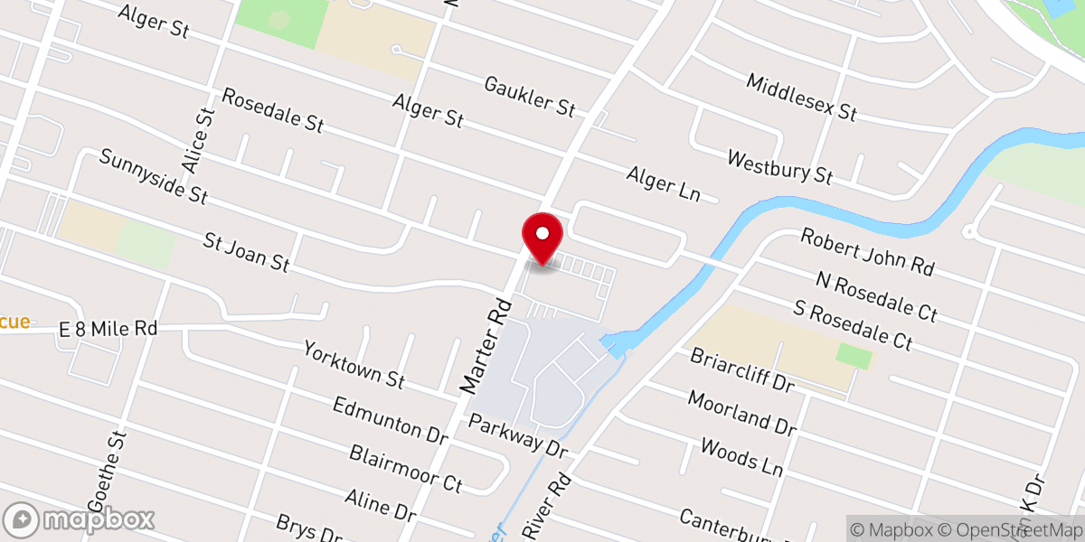 Map showing location of Assumption Greek Orthodox Church