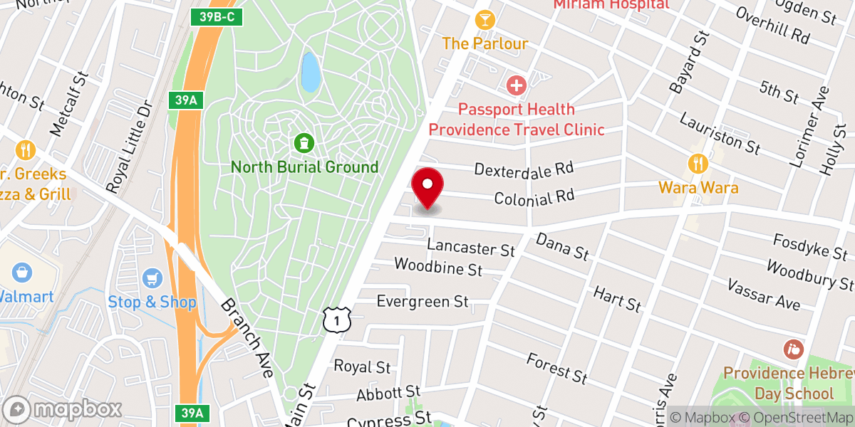Map showing location of Bethel AME Church
