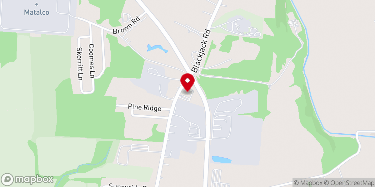 Map showing location of Franklin Community Church